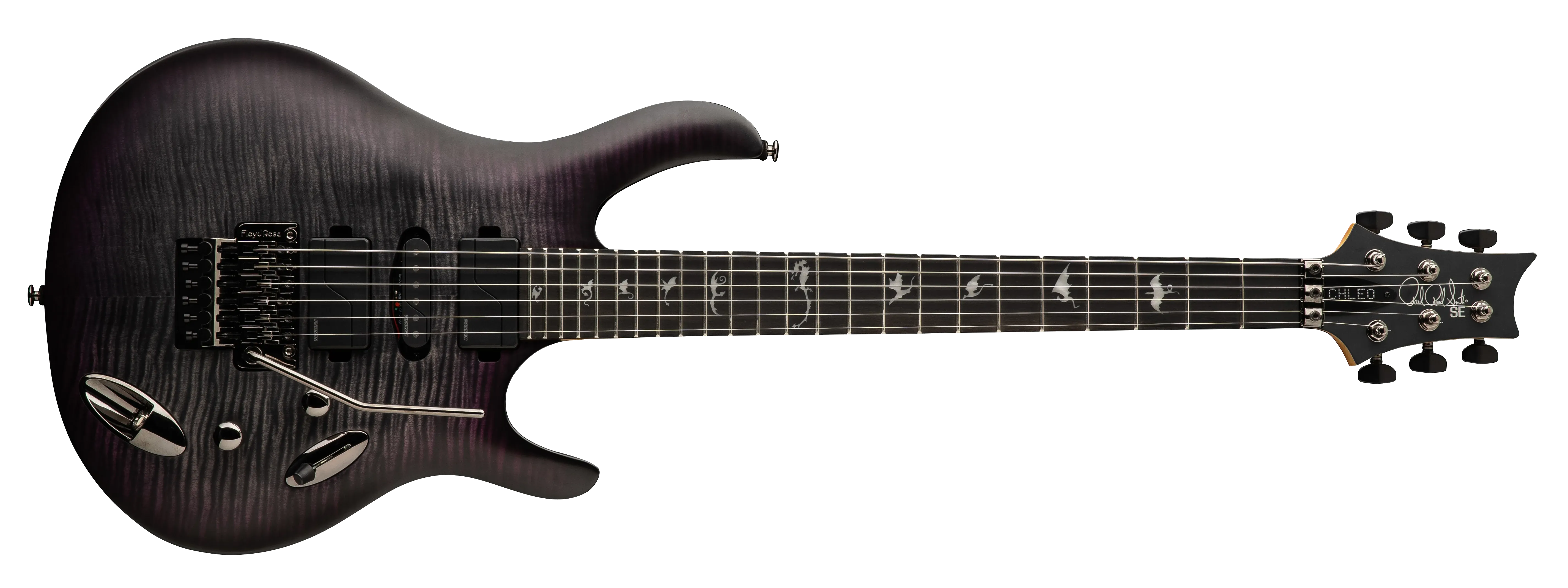 PRS SE Herman Li CE24 Chleo charcoal purple burst 